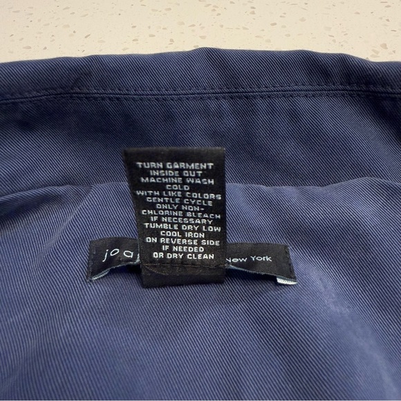 Joan Vass Open Front Navy Drape Blazer Lyocell Women’s XL - Picture 7 of 7